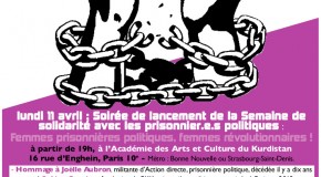 [Semaine 2016] Le débat inaugural : Femmes prisonnières politiques, femmes révolutionnaires !